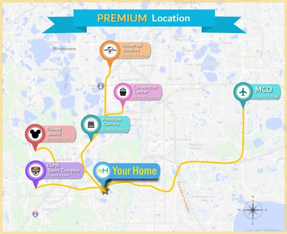 Homey 2Br Condo With 2 Clubhouses & Waterpark Kissimmee Luaran gambar